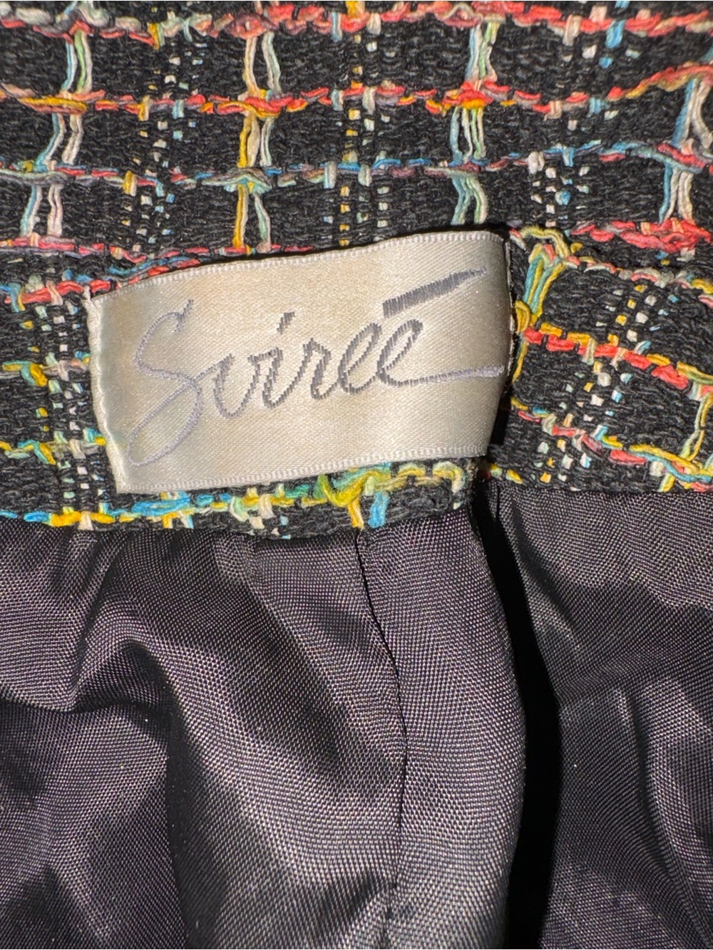 Cropped Black Multi-Color Grid Zip Jacket - Picture 2 of 6